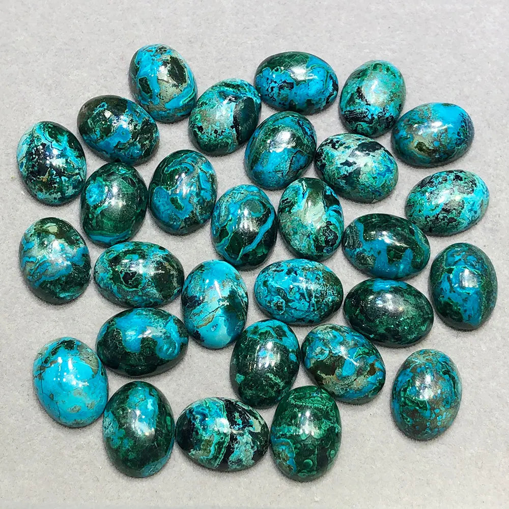 Natural Stone Chrysocolla Oval Cabochon Crystal Stones Quartz Crystals Gemstones Spiritual Products Meditation Home Decoration