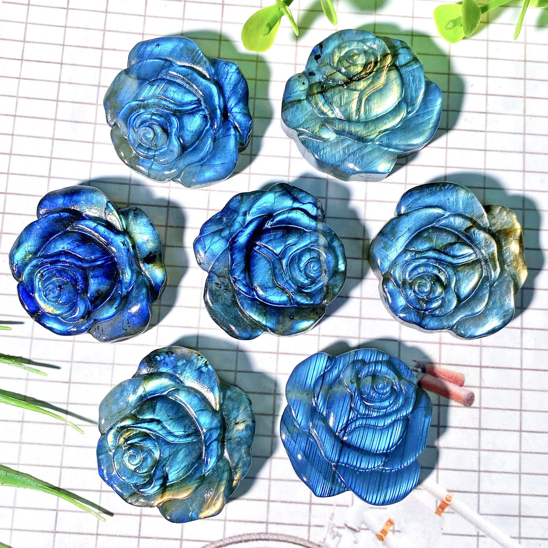 1PC High Quality Labradorite Rose Natural Crystal Carving,Gemstone Jewelry,Glitter, Healing crystal, Birthday gift,Tiger Eye
