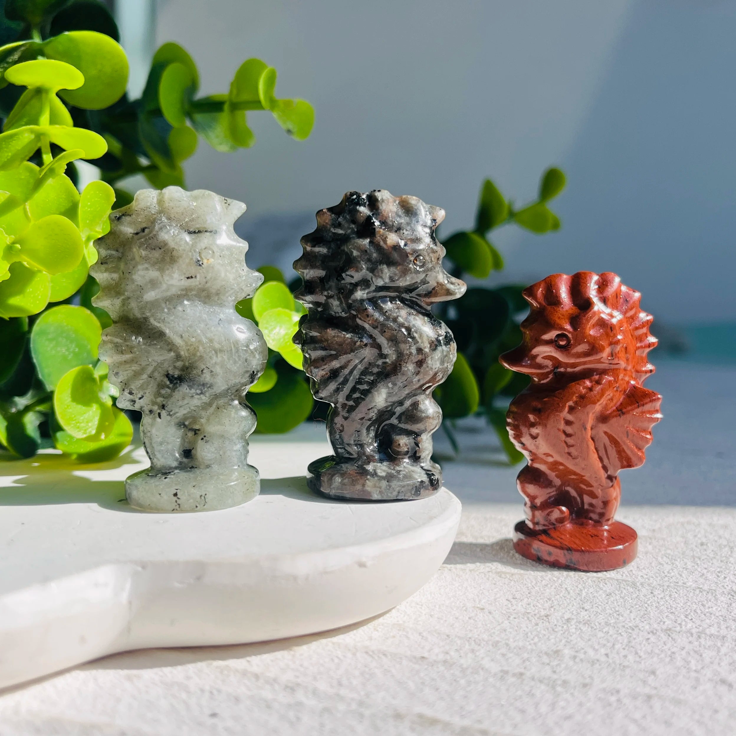 1pc High Quality Seahorse Natural Crystal Carving, Gemstone Crafts, Glitter, Healing crystal,Women gift, Halloween Gift