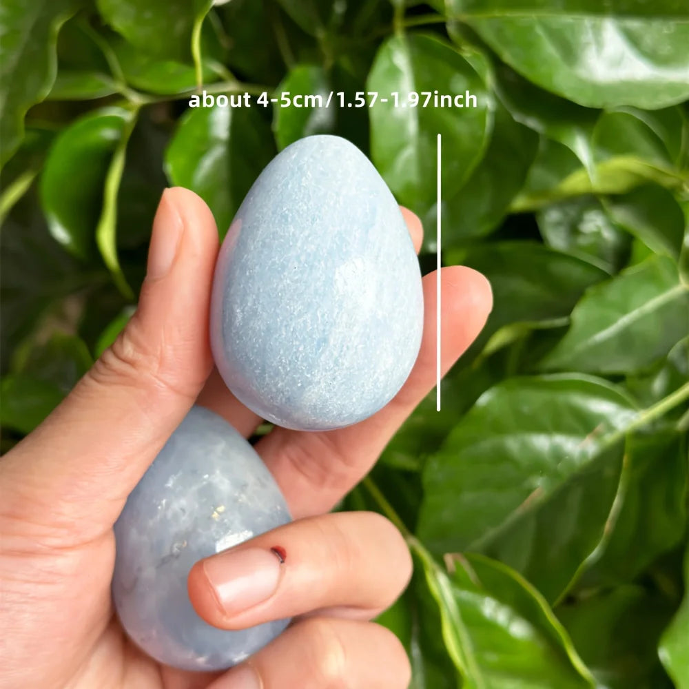 1pc Blue Celestite Crystal Egg Polished Carving Wholesale Gemstone Decor Supply, Blue Celestite Egg, Hand Carved Crystal Egg