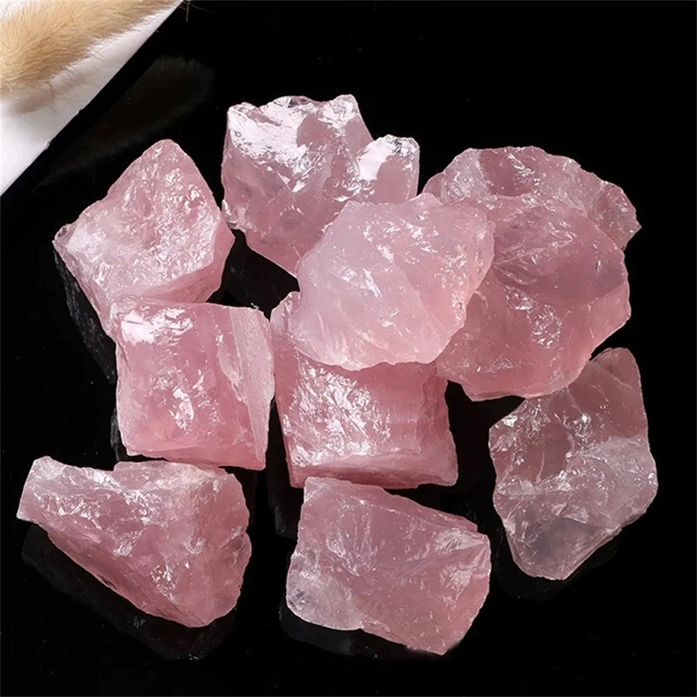 100g Natural Rose Quartz Stone Raw Crystals Stones Healing Mineral Specimen Rock Raw Rough Quartz Pink Crystal Gemstones