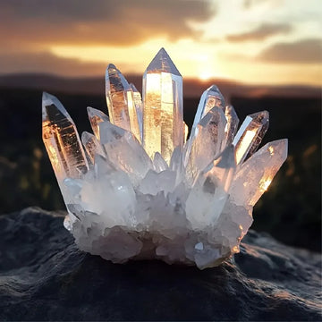 Spiritual Clear Quartz Crystal Cluster White Crystal Mineral Crystals and Stones Healing Crystal Craft Ornament Holiday Gift