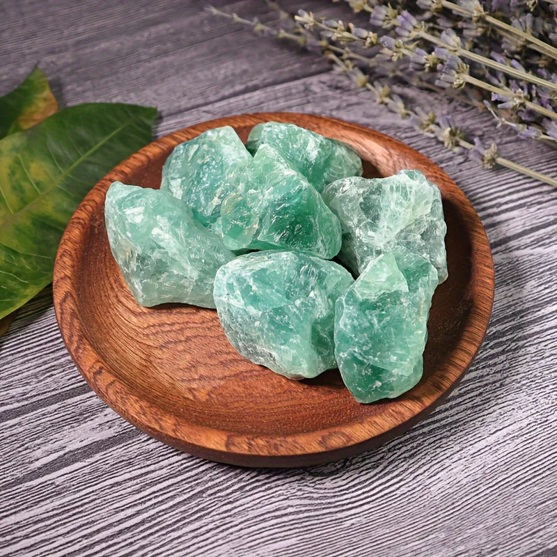 Raw Green Fluorite Stone, Natural Rough Crystals, Reiki Healing Root Chakra Crystal, Grounding Stone, Spiritual Protection Gift