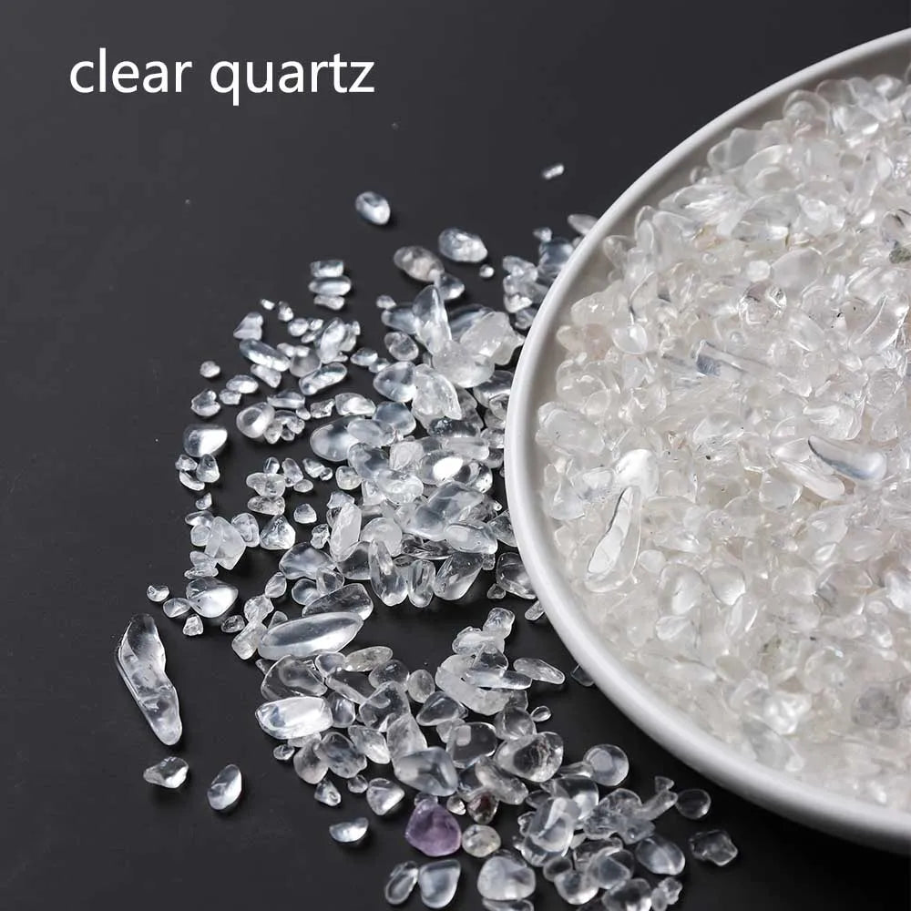 50g/Bag Natural Irregular Crystal Rose Quartz Rock Tumbled Crushed Stone Healing Reiki Gravel Garden And Aquarium Decoration