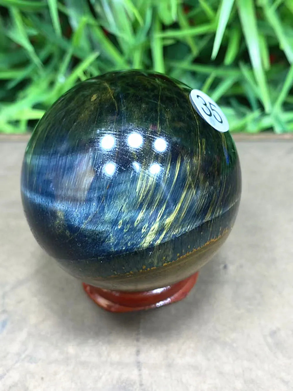 Natural Tiger's Eye Crystal Ball — Polished Healing Sphere, Home Decoration Gift