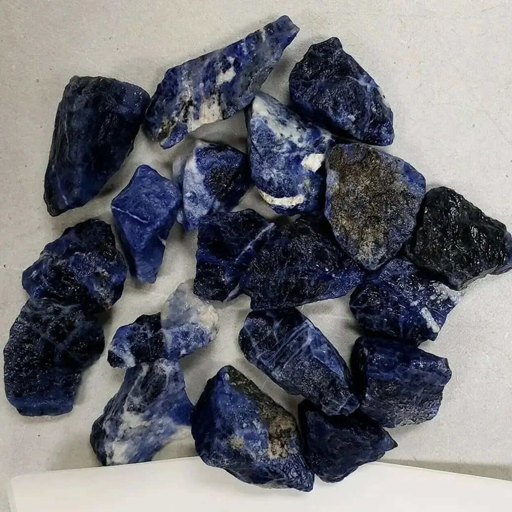 Natural Raw Blue Sodalite Rough Stones Crystal Rocks Energy Mineral Home Decoration