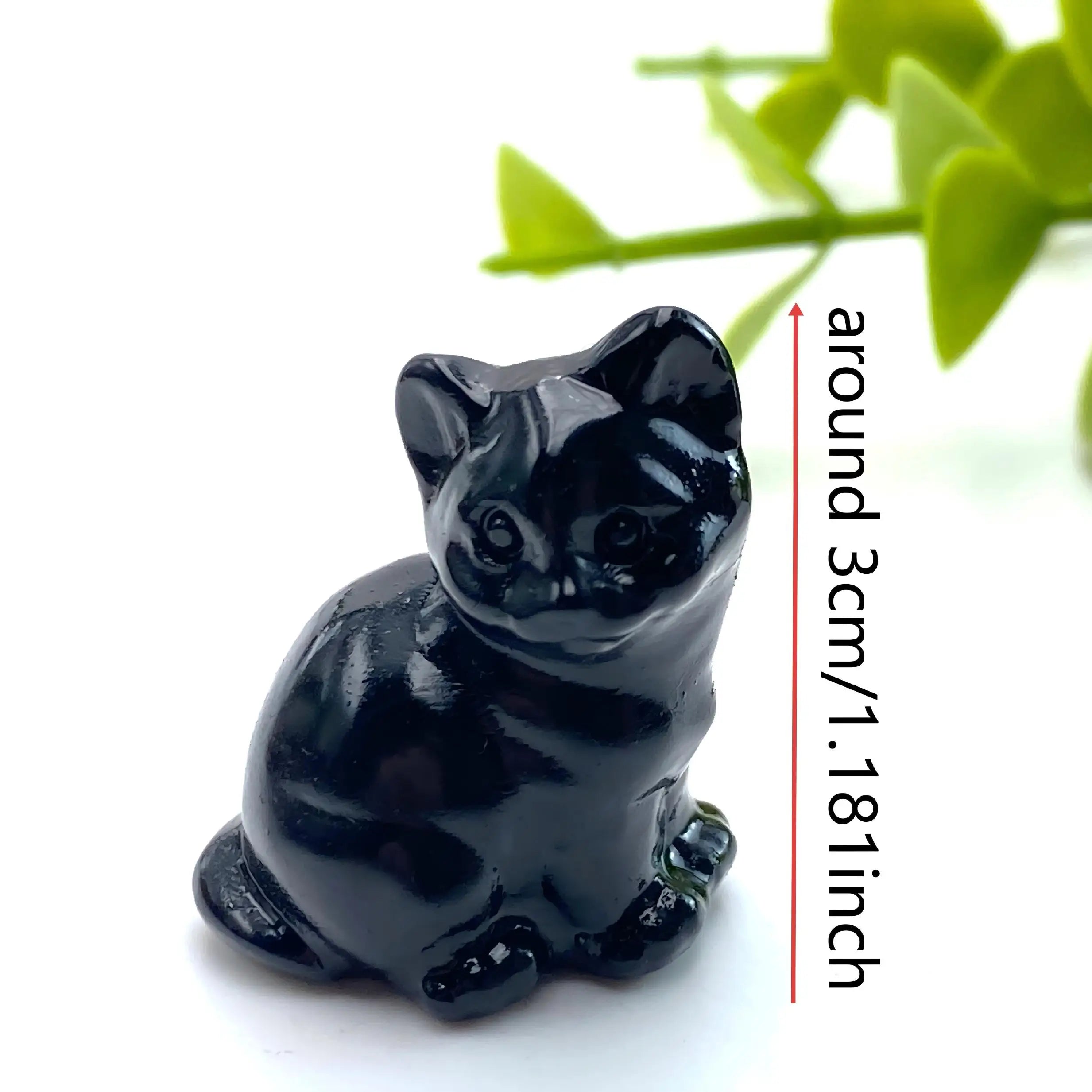 1PC Obsidian Cat Carving,Ideal for Christmas Day,Easter,Halloween,Graduation Gift,Home Decor,Festival Decoration
