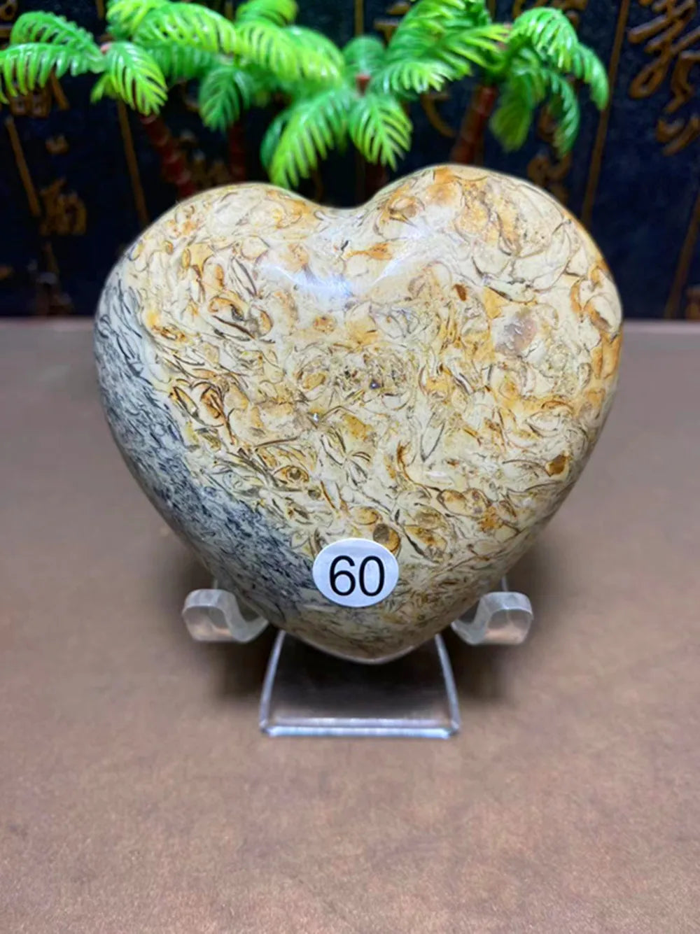 Natural Quartz Crystal Carved Heart — Polished Love Stone, Home Decor for Couples