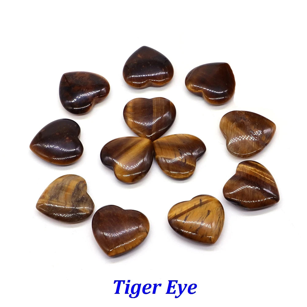 20mm Heart Shape love Natural Crystal Amethyst Rose Quartz Mineral Healing Gemstone Chakra Stone Home Decoration Valentine Gift