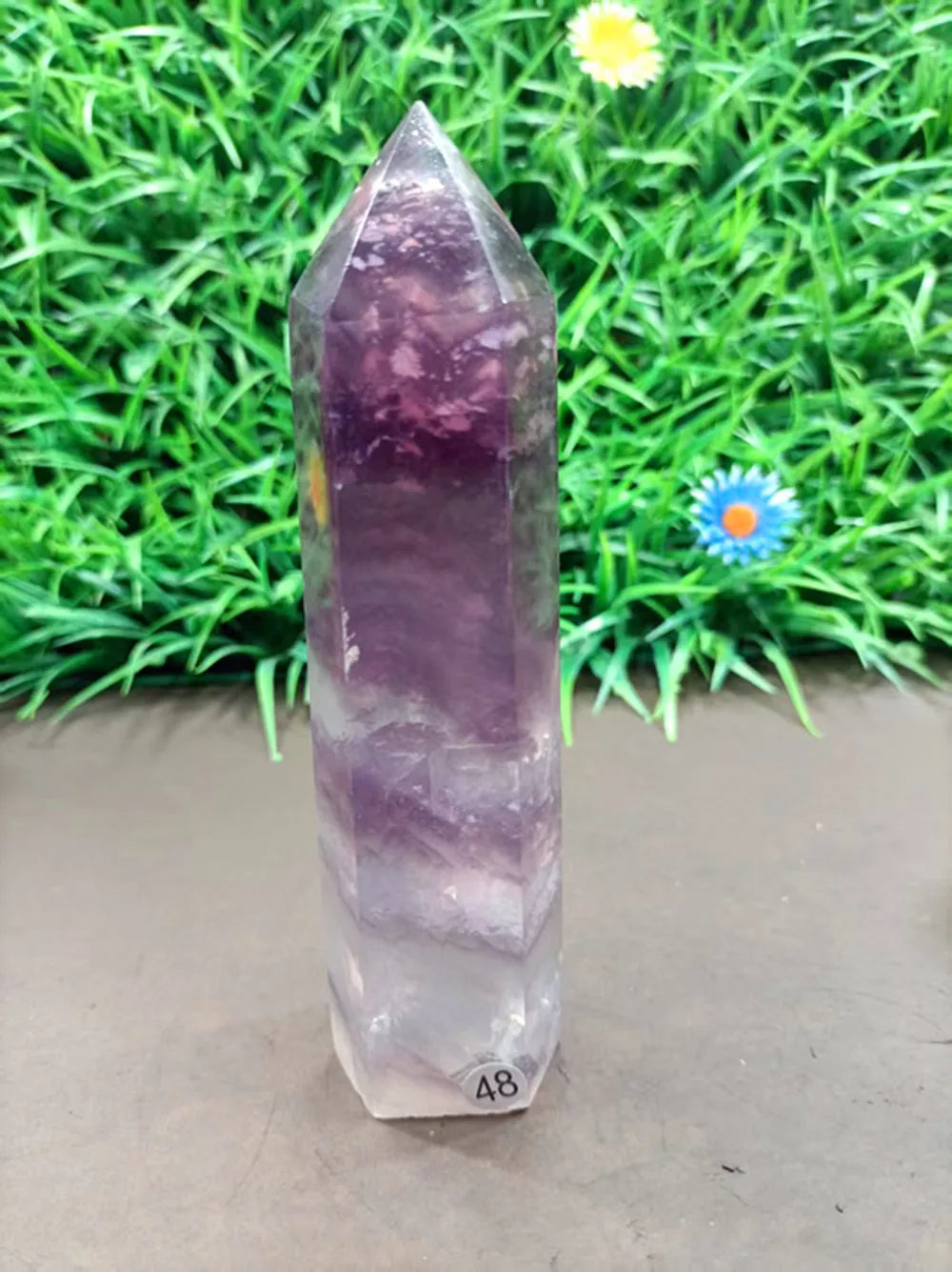 Natural Purple Fluorite Auspicious Cloud Crystal Wand — Healing Magic Wand, Chakra Home Decor