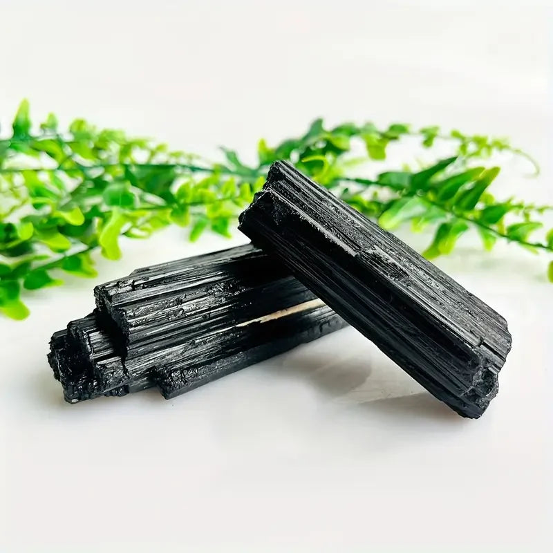 1PC Black Natural Tourmaline Rough Stone - Crystal For Home Decor, Ideal Gift for Accessories, Raw Crystal, Rough Stone Display,
