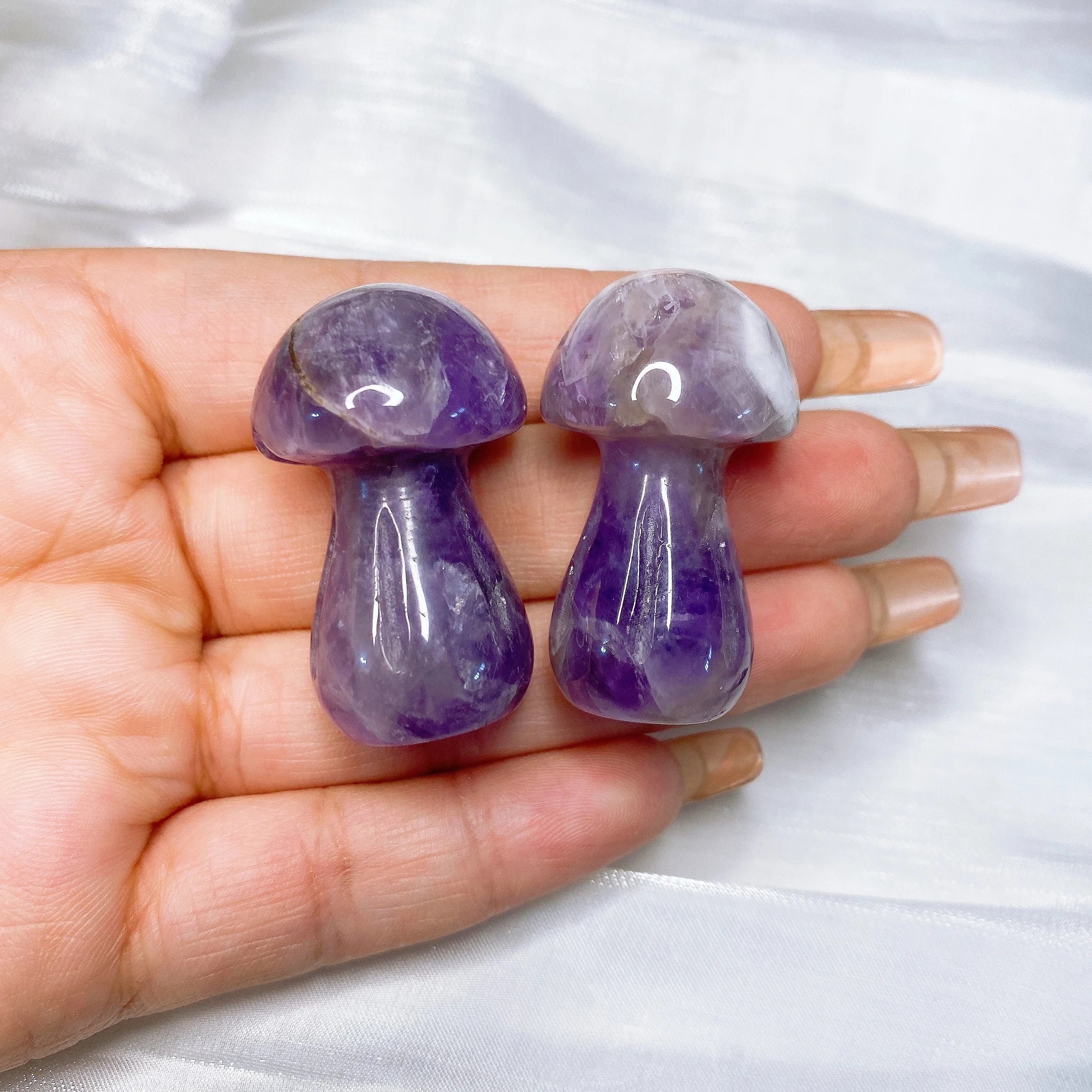 35mm Mushroom Natural Crystal Quartz Mineral Stones Amethyst Agate Clear Quartz Chakra Reiki Healing Home Graden Decoration Gift