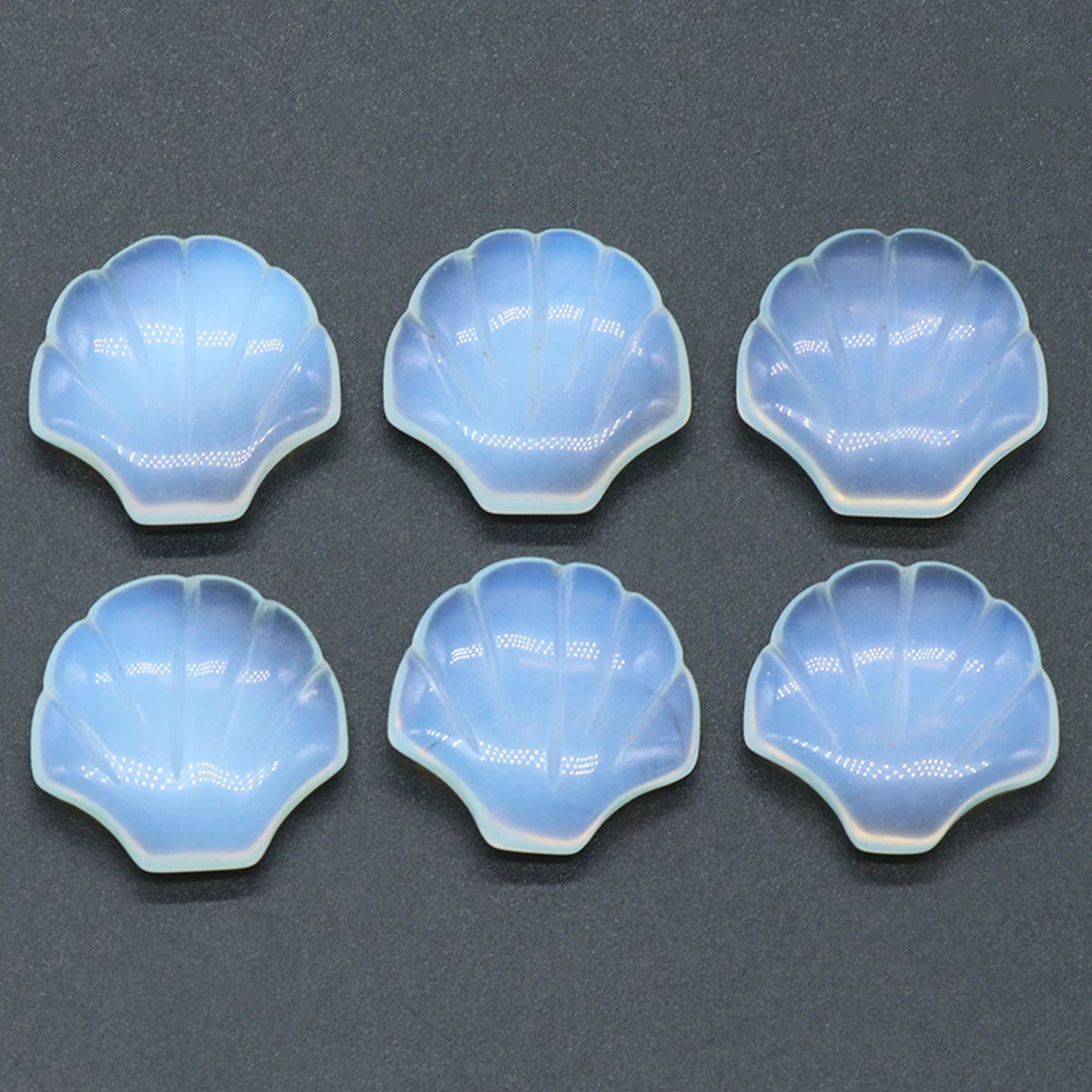 Shell Shaped Natural Carved Glitter Stone Crystal DIY Home Decoration Healing Halo Gem Mineral Specimen Decoration Gift 1pc