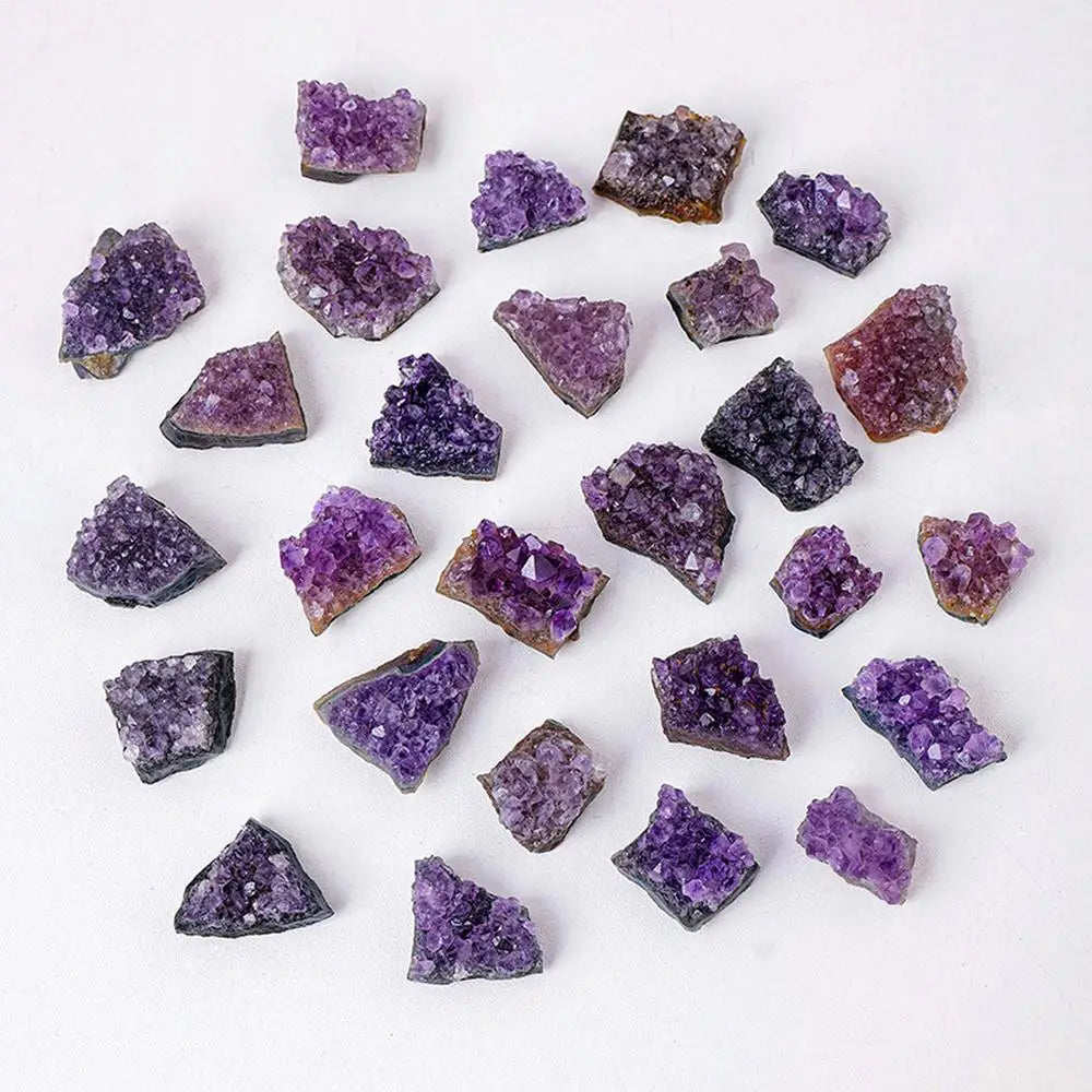 Natural Raw Amethyst Quartzs Purple Crystal Cluster Healing Stones Specimen Home Decoration Crafts Decoration Ornament 10g