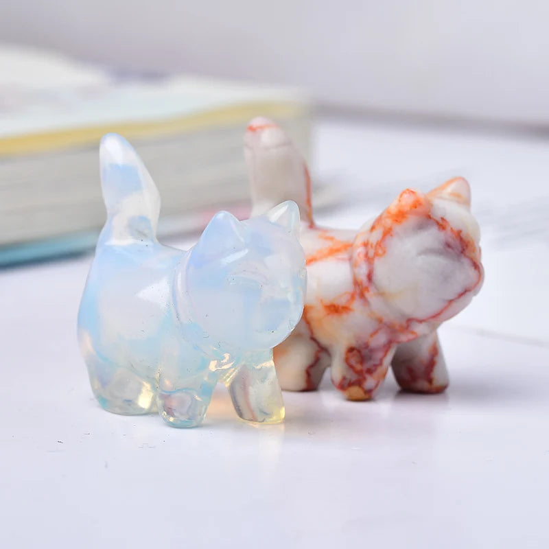 Opal Ruby Kitten Cute Gift Home and Decoration Room Decor Natural Stone Crystals Crystal Aquarium Quartz Stones Witchcraft