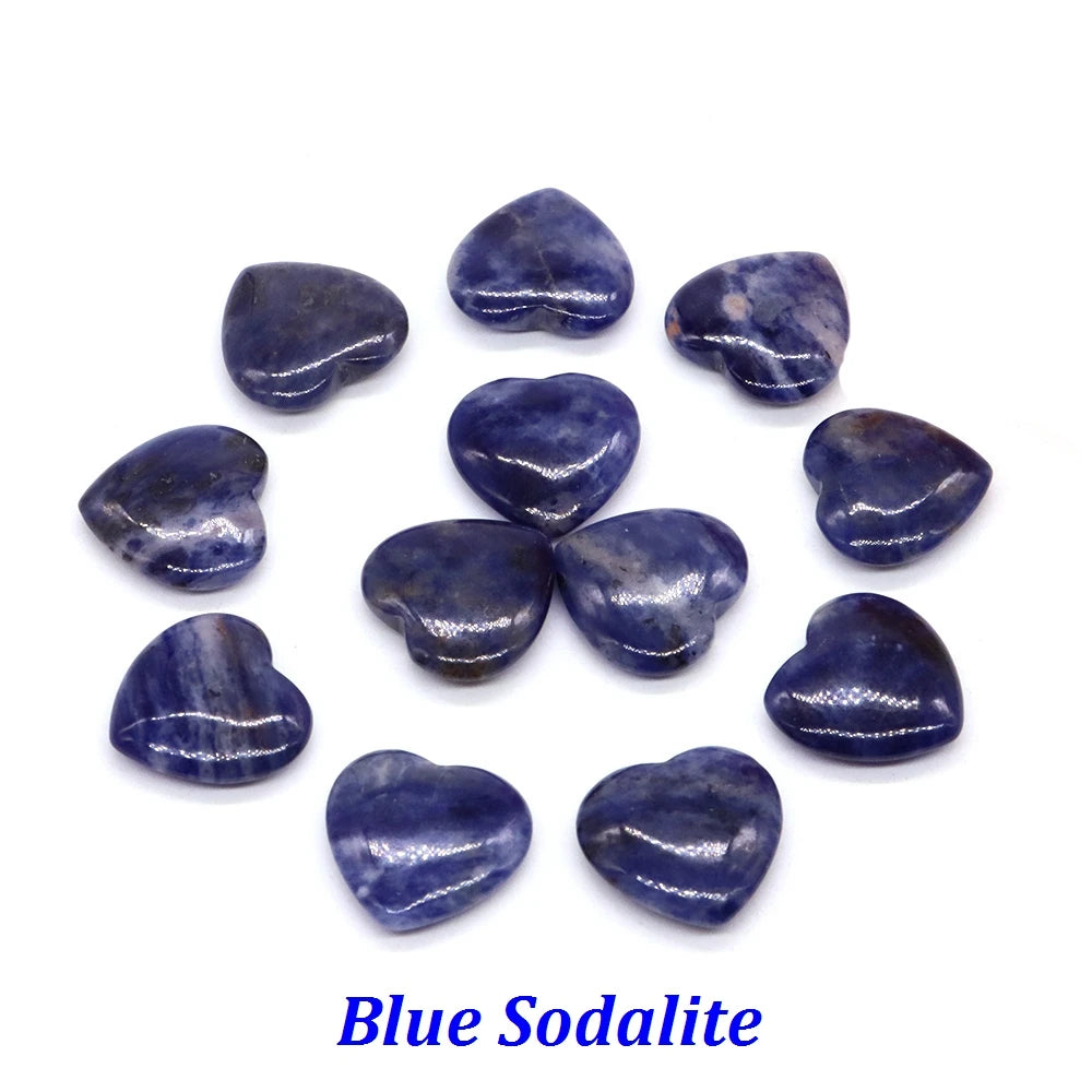 20mm Heart Shape love Natural Crystal Amethyst Rose Quartz Mineral Healing Gemstone Chakra Stone Home Decoration Valentine Gift
