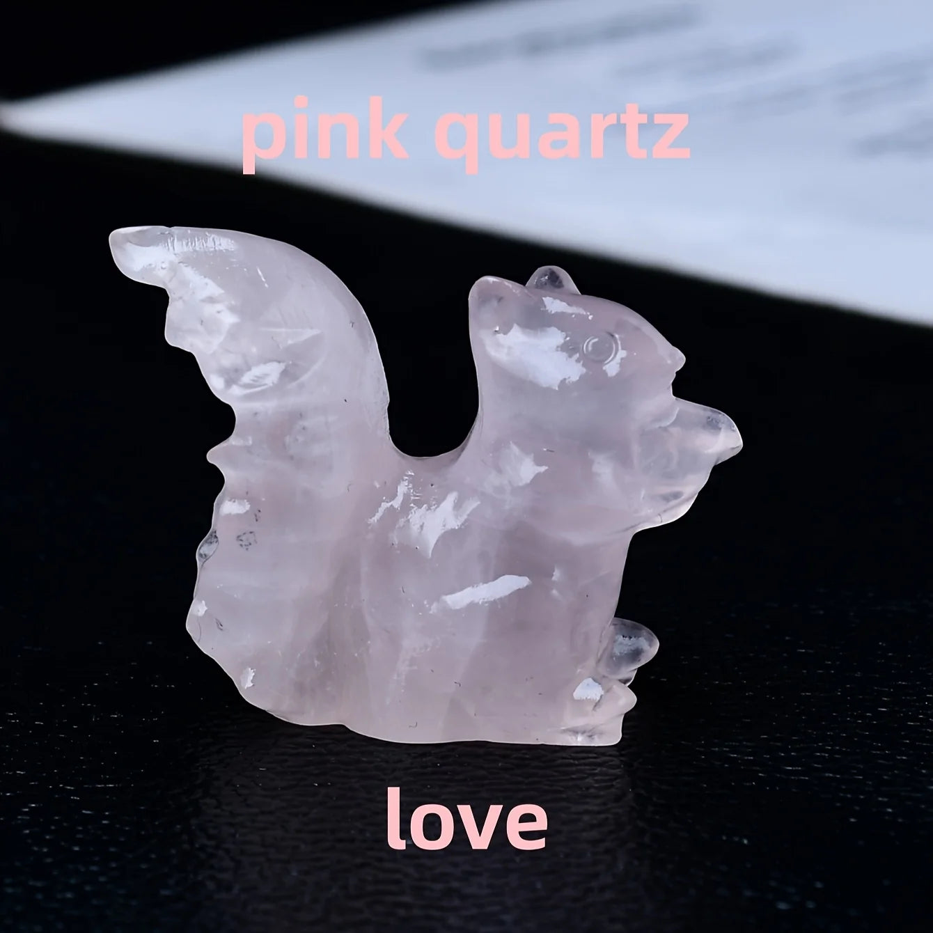 Artificial Crystal Carved Squirrel, Perfect Crystal Gift, Made Of Bare Stone Jewelry, Unique Home Decoration Meditation Stone
