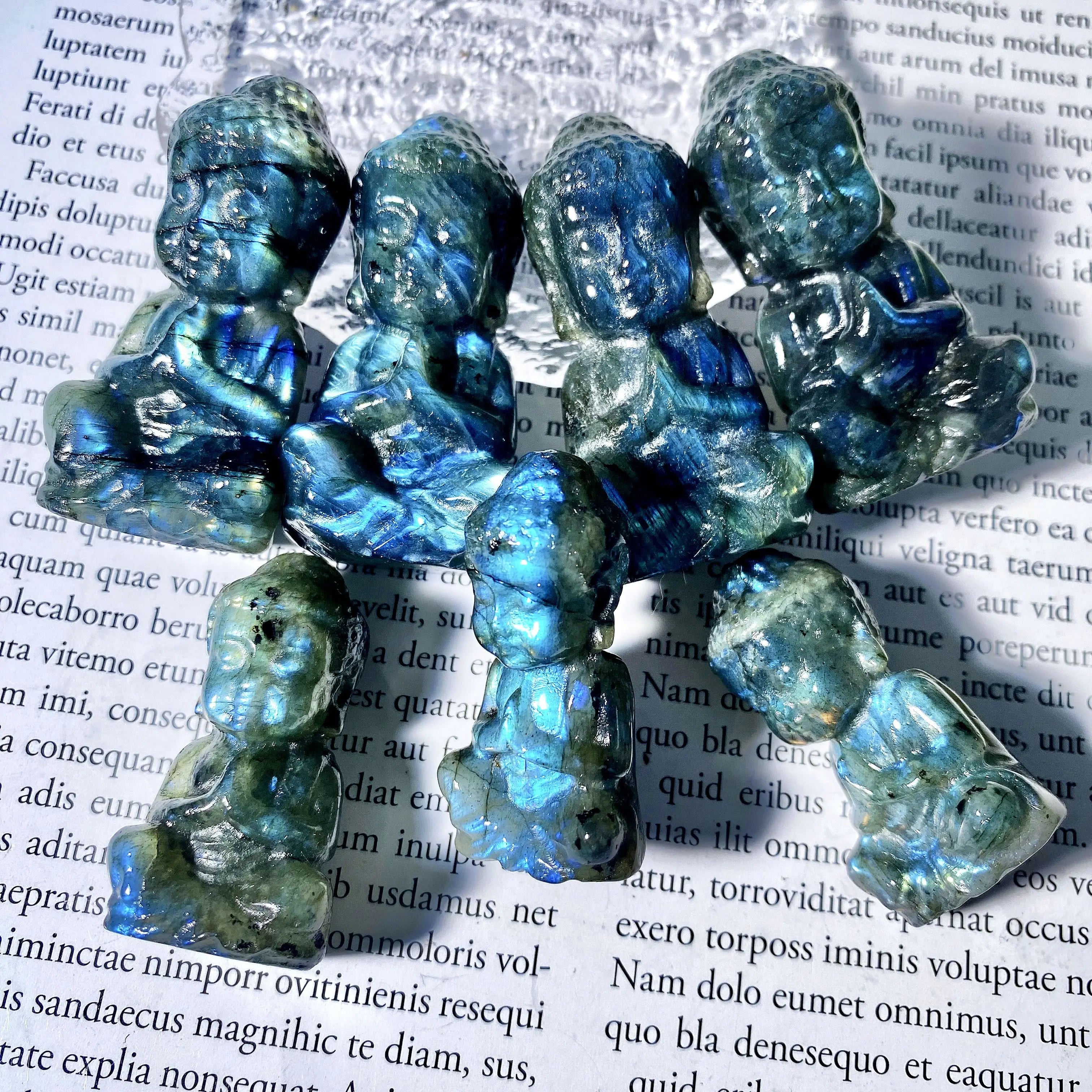 1PC High Quality Random Labradorite Sitting Buddha Natural Carving,Gemstone Jewelry,Glitter, Healing crystal, Birthday gift