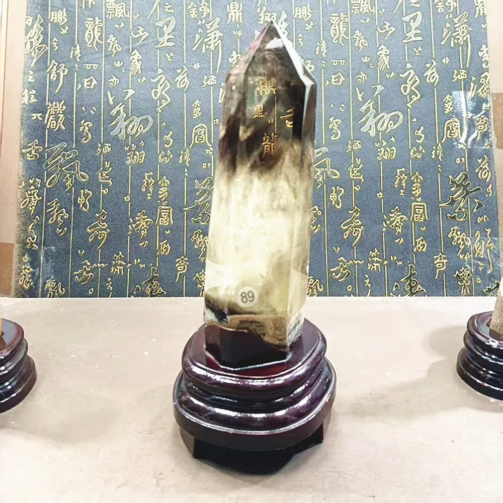 Natural Citrine Quartz Crystal Wand — Yellow Healing Point, Abundance & Positivity Stone