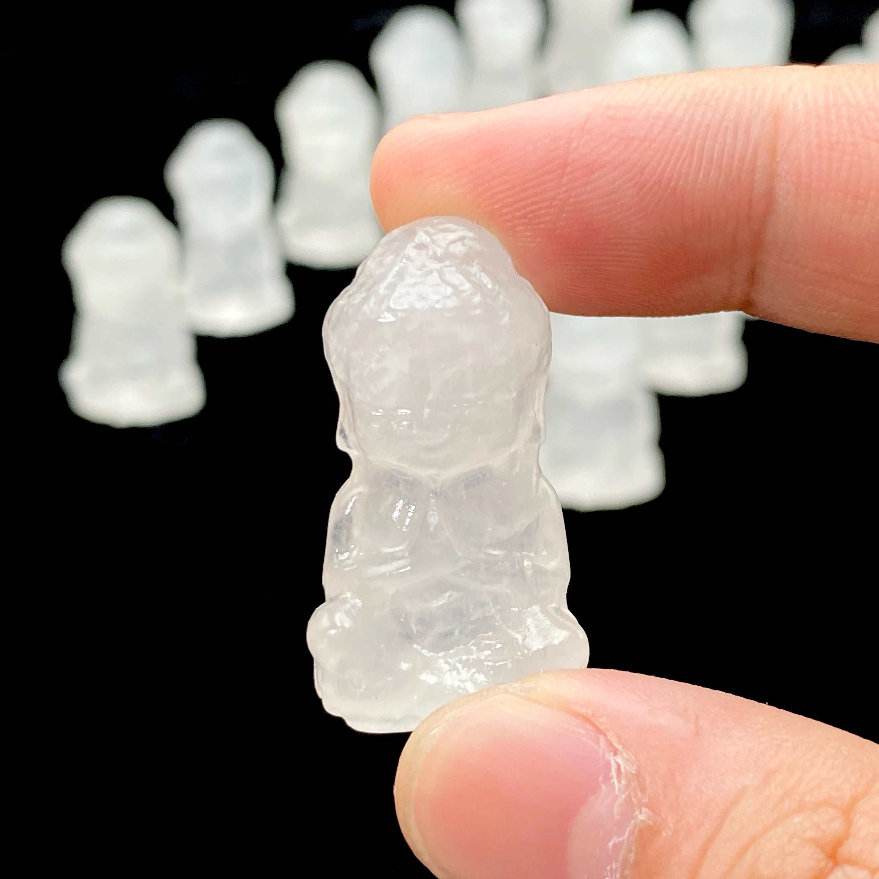 1PC High Quality Random Clear Quartz Sitting Buddha Natural Carving,Gemstone Jewelry,Glitter, Healing crystal, Birthday gift