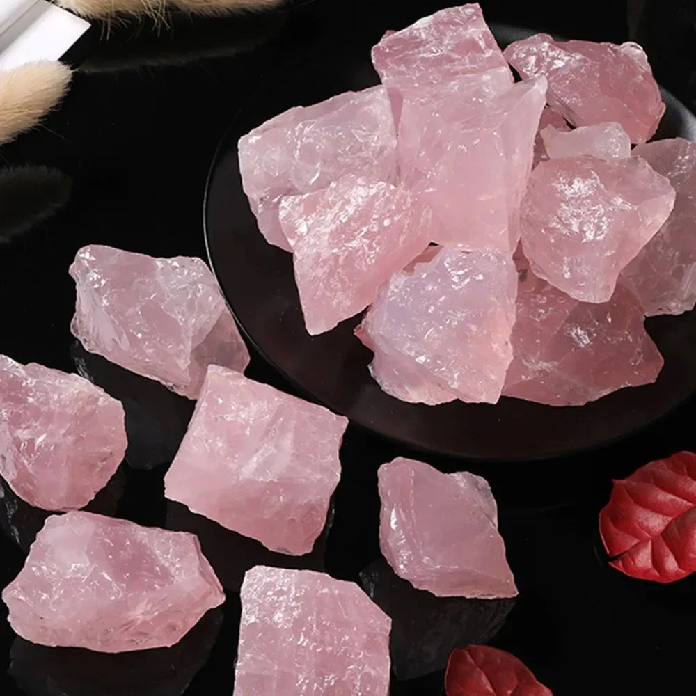 Rose Quartz Natural Raw Rough Crystal Healing Reiki Mineral Specimen Rock Stone