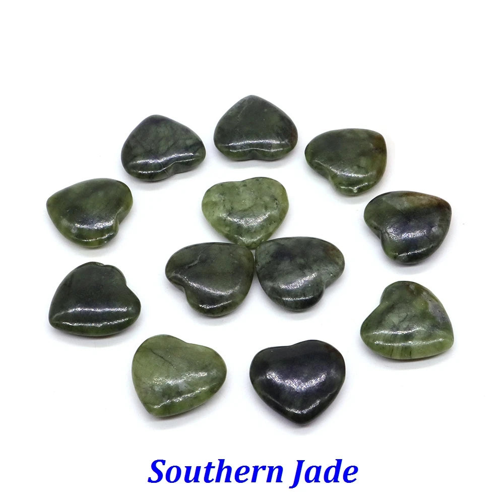 20mm Heart Shape love Natural Crystal Amethyst Rose Quartz Mineral Healing Gemstone Chakra Stone Home Decoration Valentine Gift