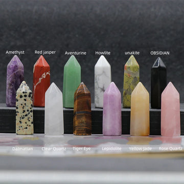 1PC Natural Quartz Point Rose Quartz Wand Healing Stone Amethyst Hexagonal Prism Energy Ore Pyramid Home Decoration