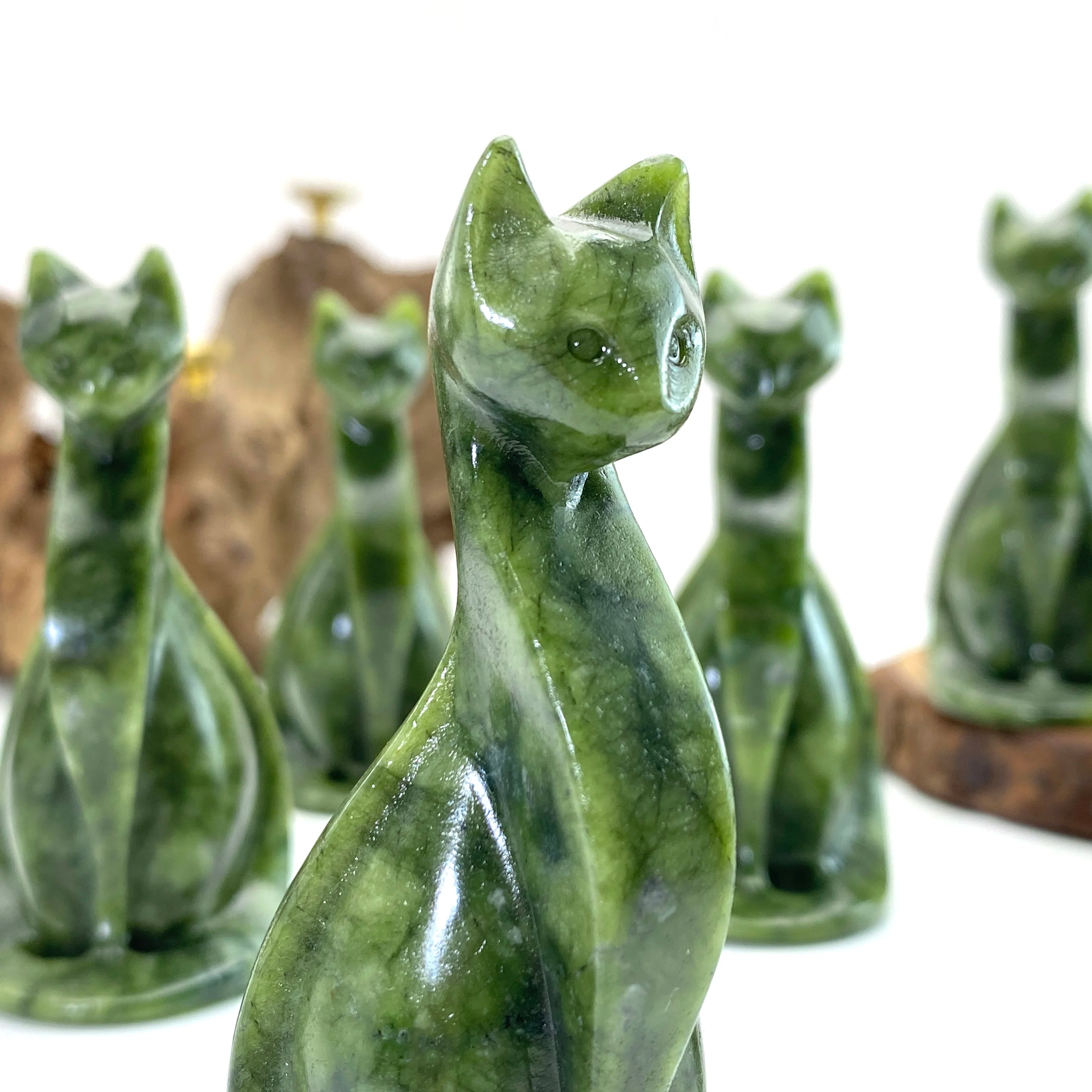 1PC Xiuyan Egyptian cat Carving Decoration for Home Festival Easter Christmas Halloween Graduation Gift