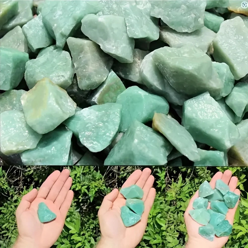 Natural Green Aventurine Crystal Quartz Irregular Raw Stone Mineral Reiki Specimen for Making Jewellery and Home Decorationr