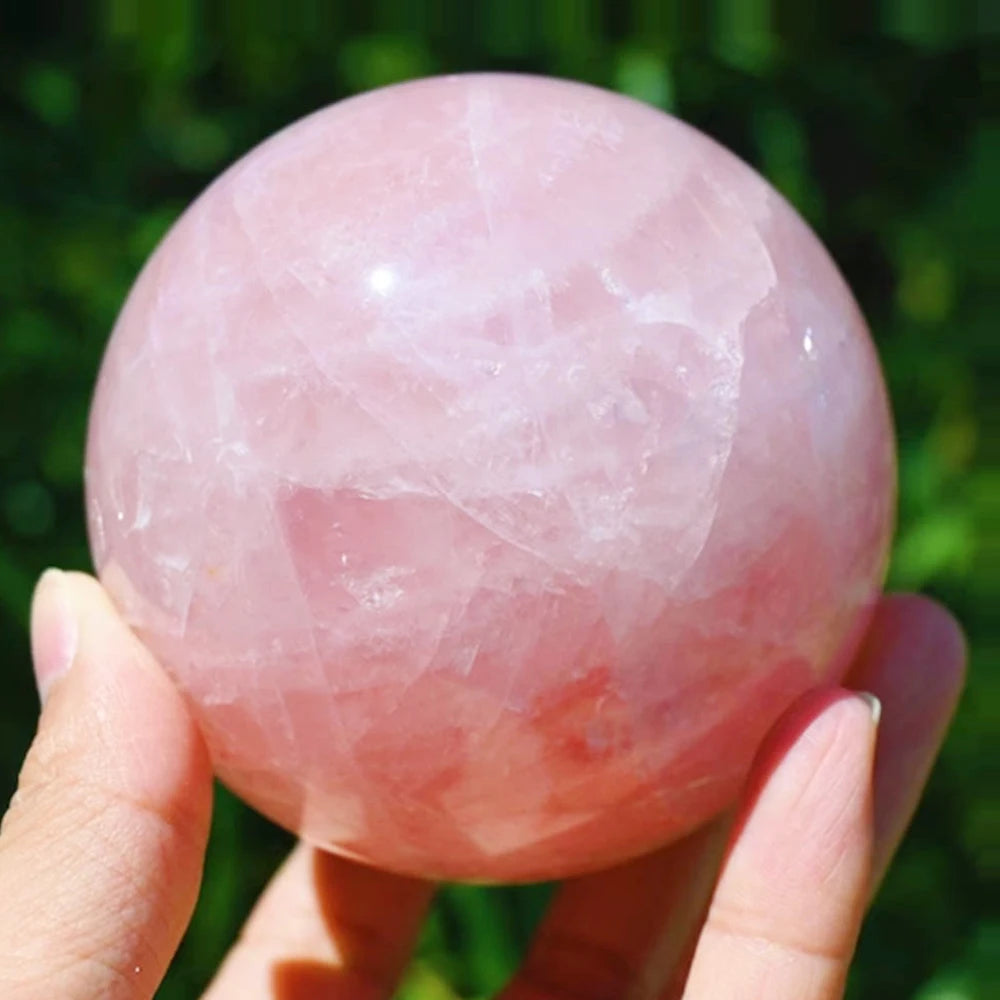 4-7cm Natural Big Crystal Ball Polished Massage Sphere Ball Reiki Healing Home Decoration Sphere Pink Crystal Stones Crafts