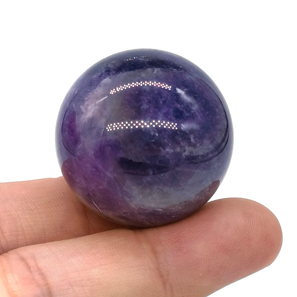 30mm Natural Crystal Ball Polished Globe Amethyst Lazuli Quartz Reiki feng shui Sphere Massaging Balls Collectibles Home Decor