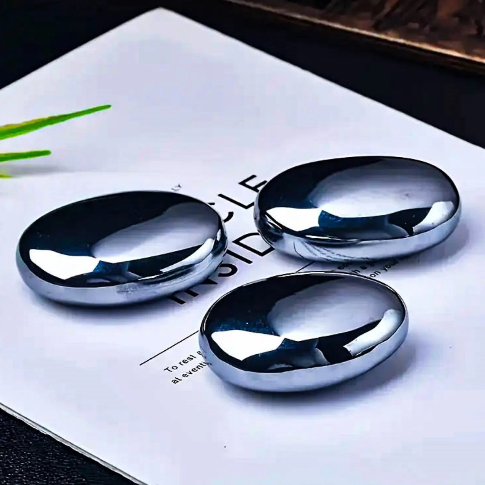 1pc Terahertz Pocket Stones Forget Worries Stone - Exquisite and Smooth Compact Palm Stone, Portable Decorative Stone
