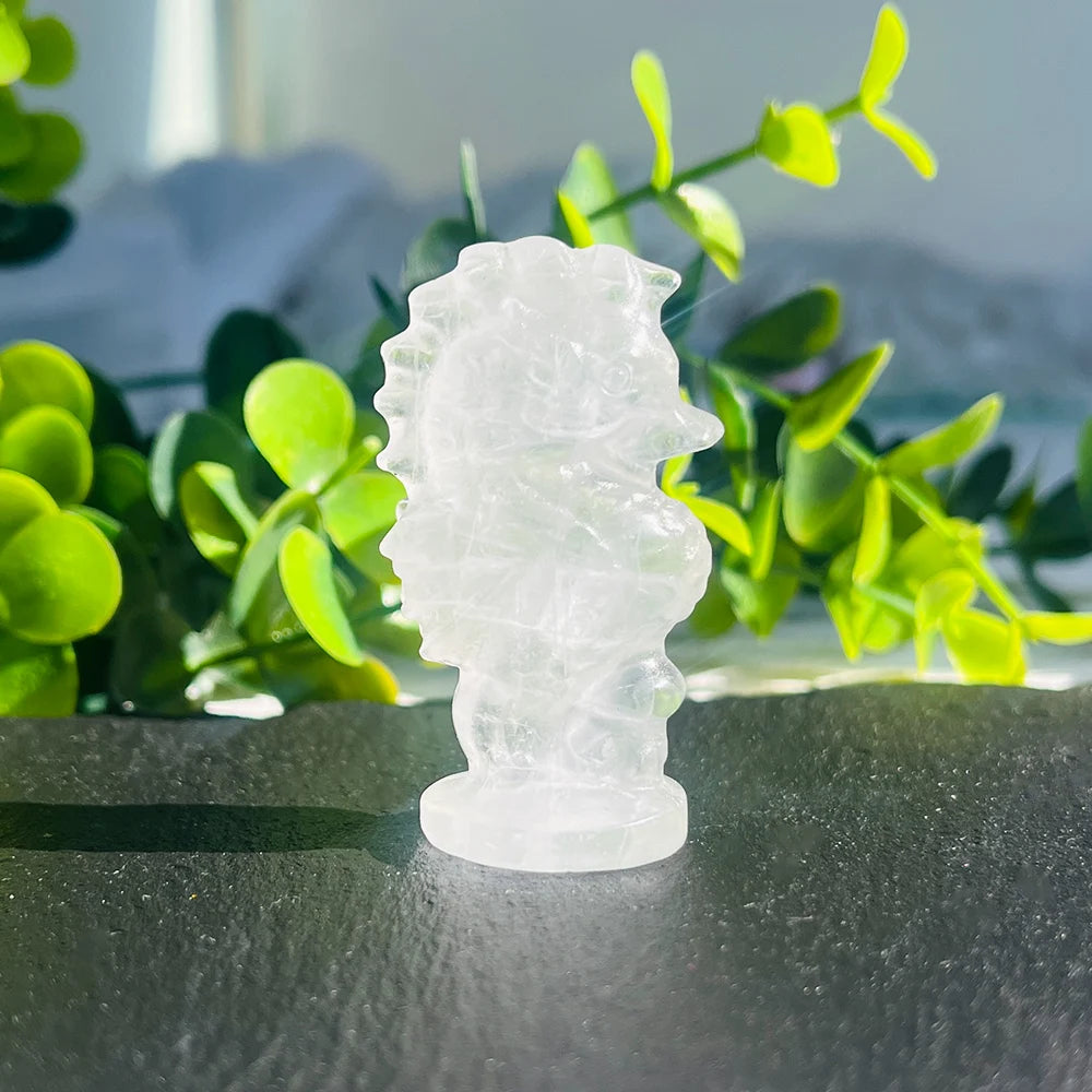 1pc High Quality Seahorse Natural Crystal Carving, Gemstone Crafts, Glitter, Healing crystal,Women gift, Halloween Gift