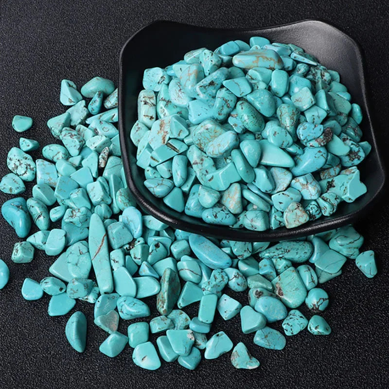 1/2 Ounce Natural Crystal Mixed Beads Irregular Shaped Tumbled Chips Crushed Stone Turquoise Chip Beads Gemstone Chips No Hole