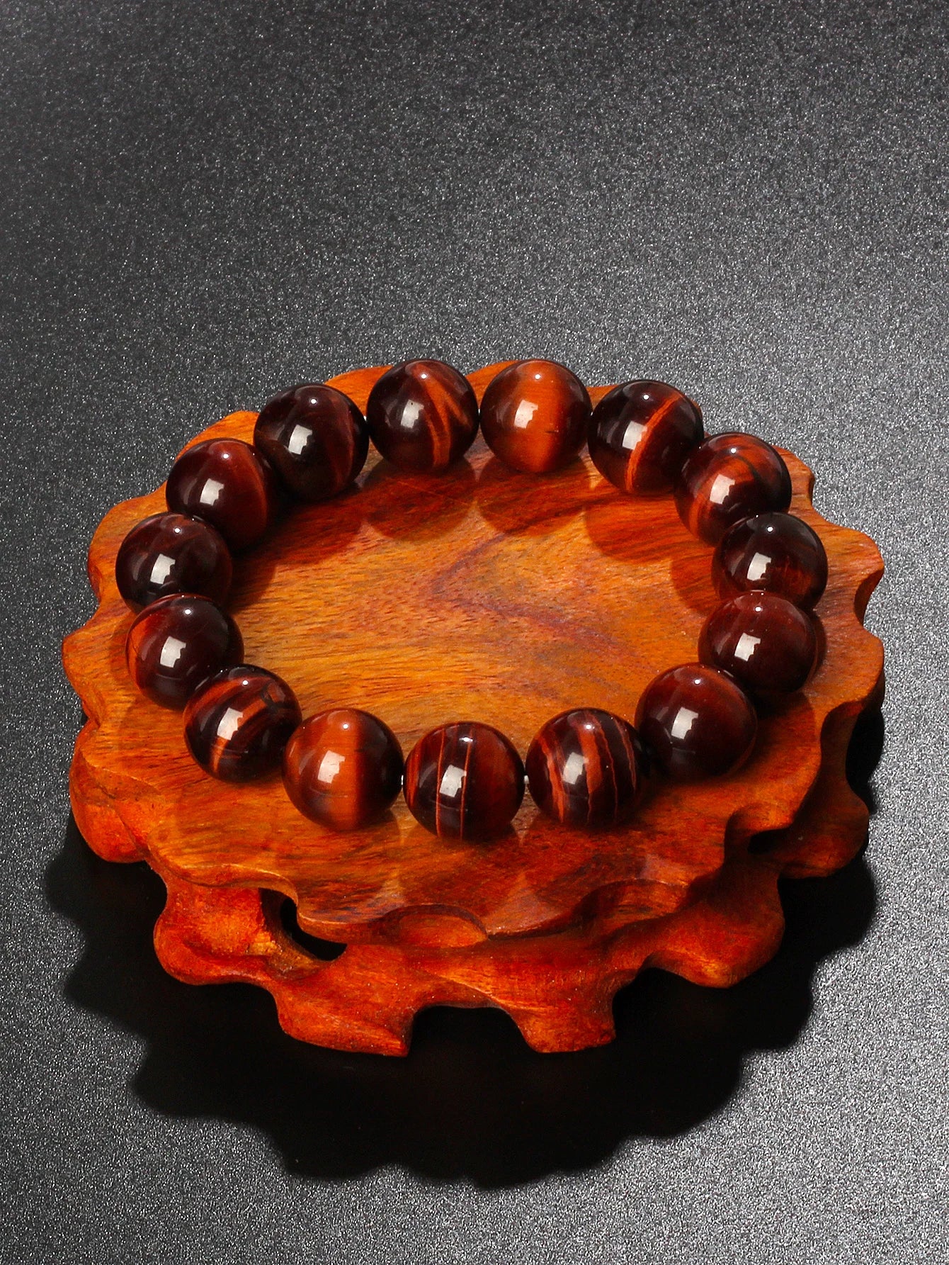 5A+ Lightning Red Tiger Eye Bracelets Men Highest Quality Natural Stone Round Beads Elasticity Rope Bracelets for Women Jewelry