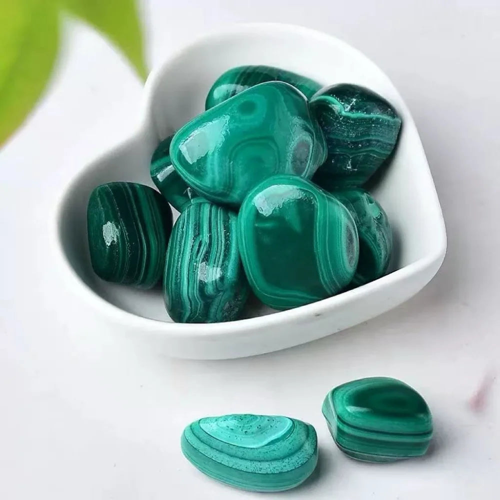 Natural Malachite Tumbled Stone Crystals Irregular Shape Energy Raw Original Mineral Specimen Palmstone Witchcraft Healing Stone