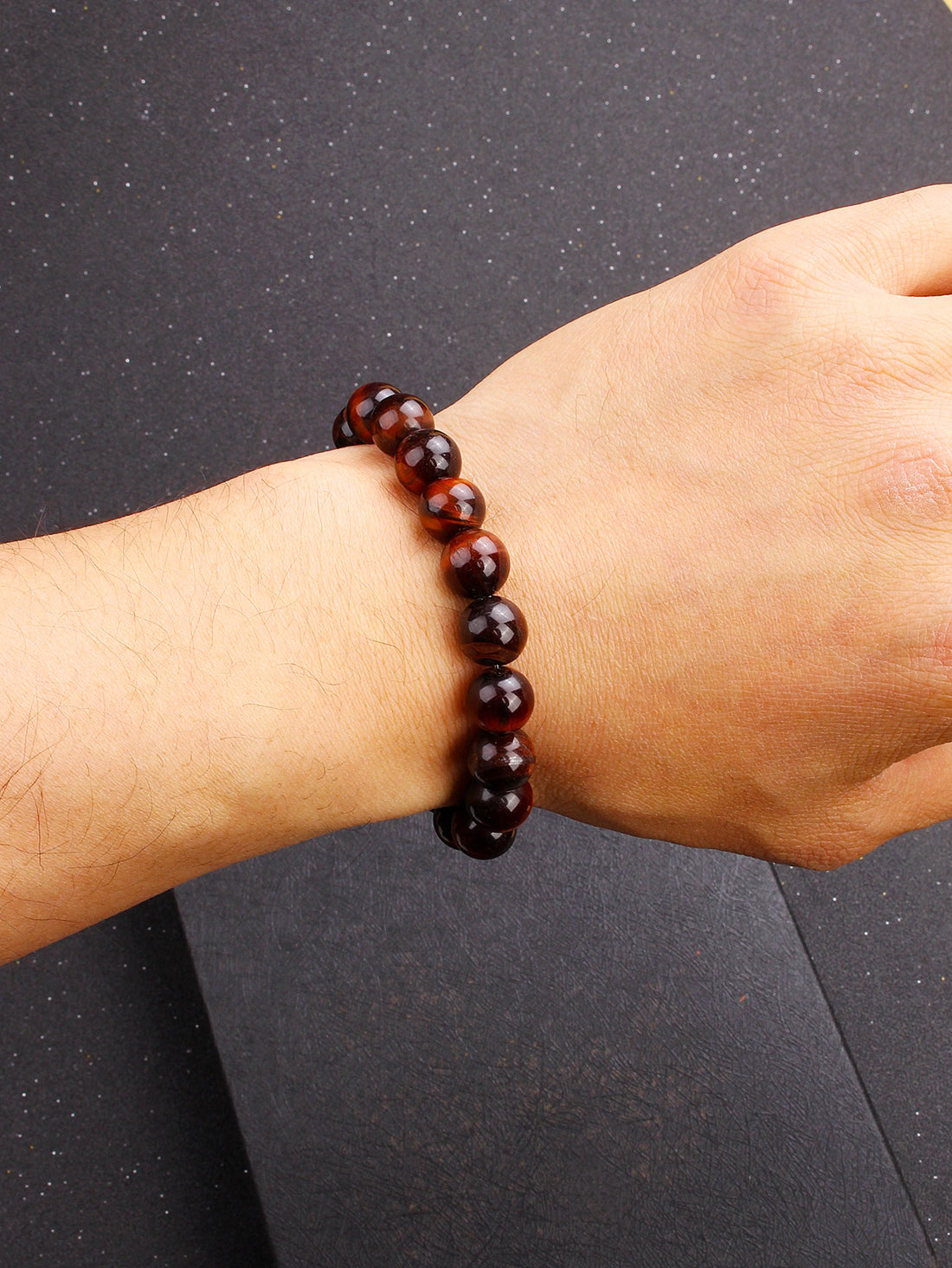 5A+ Lightning Red Tiger Eye Bracelets Men Highest Quality Natural Stone Round Beads Elasticity Rope Bracelets for Women Jewelry