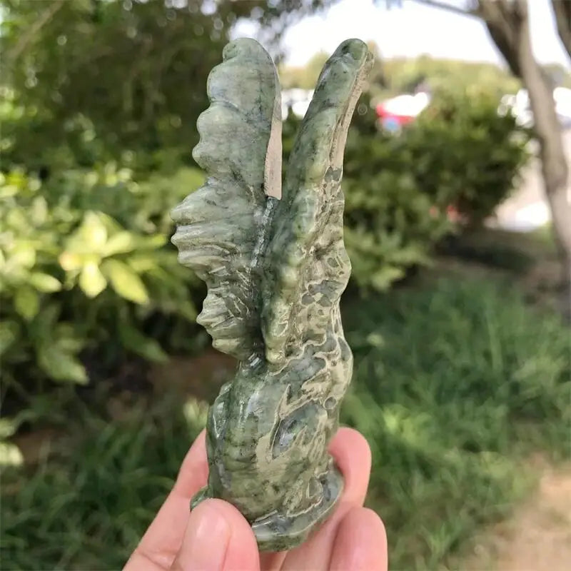 Natural Crystal Quartz Griffin Carving Polished Animal Powerful Statue For Home Decoration Gift 1PCS