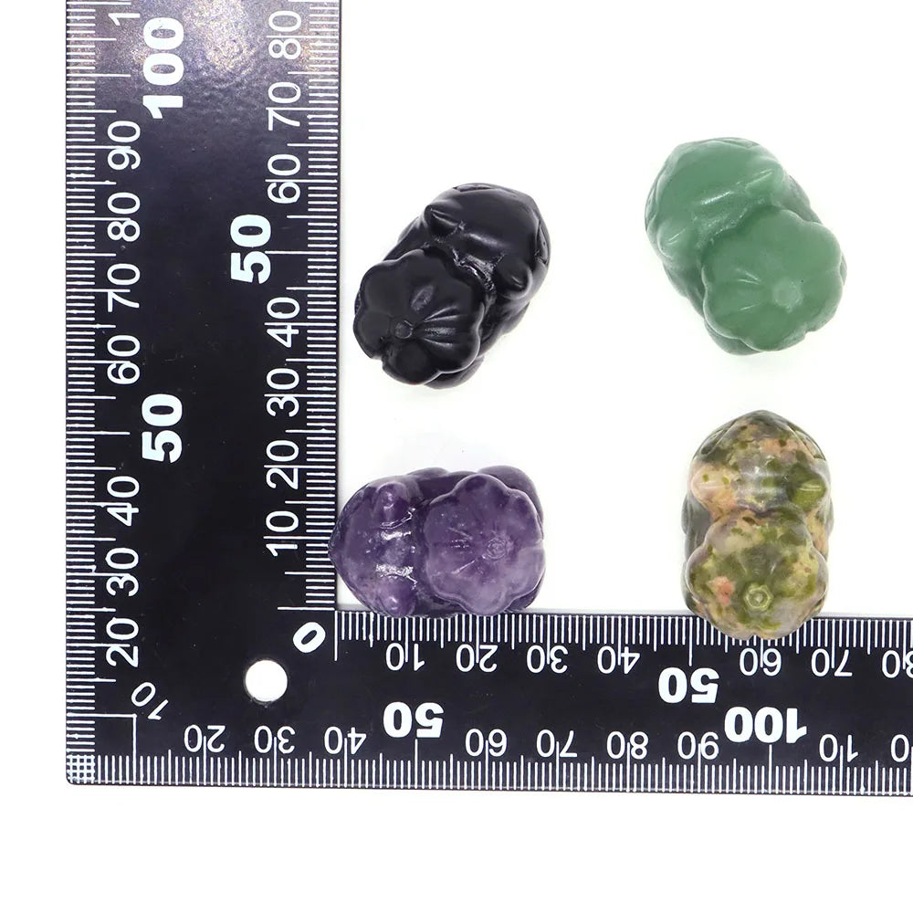 1.2" Natural Crystal Stone Squirtle Bikachu Statue Fantast Baby Cartoon Gemstone Carved Healing Home Room Decor Holiday Gift