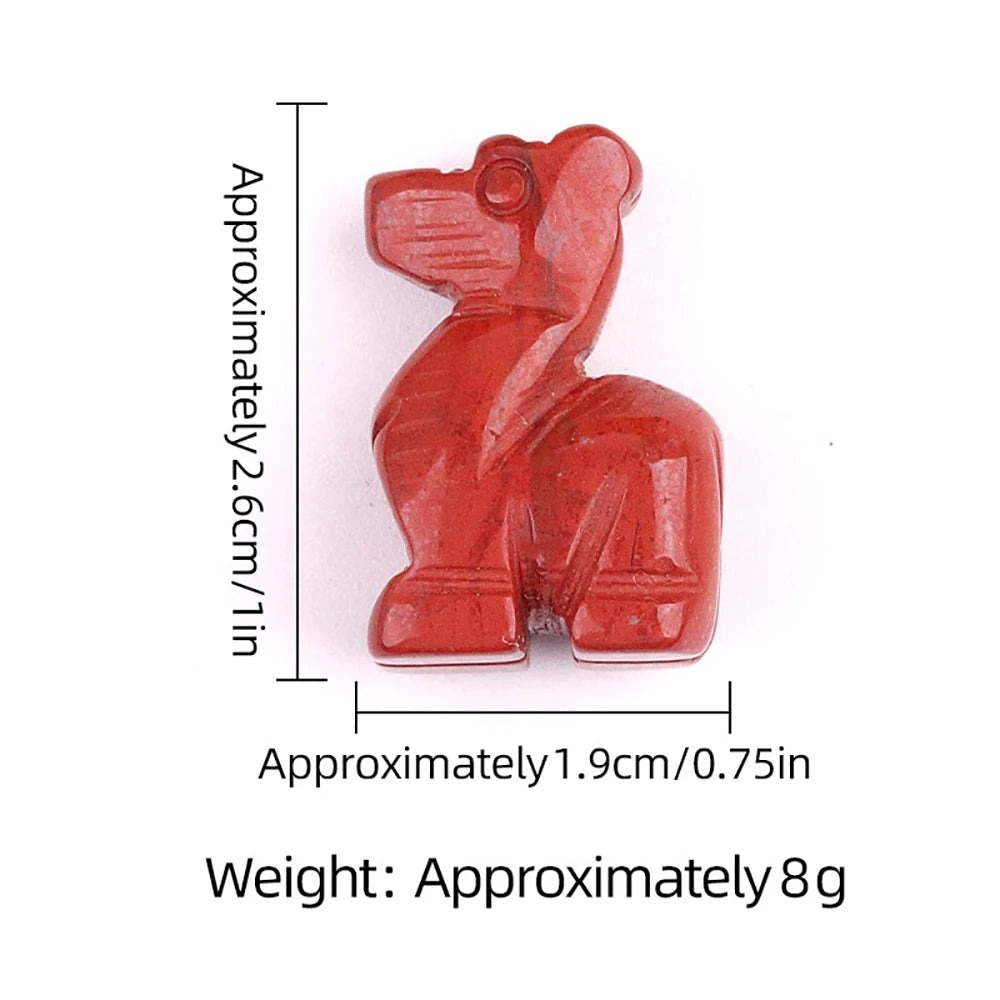 1inch Natural Stone Carved Deer Handcarved Animal Statue Healing Crystals Figurine Amethyst Red Jasper Gemstone Fawn Home Decor
