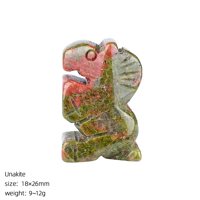 Natural Crystal Stone Ornament Carving Horse Rose Quartz Amethyst Healing Gemstone Animal Figurines Reiki Small Home Decorations