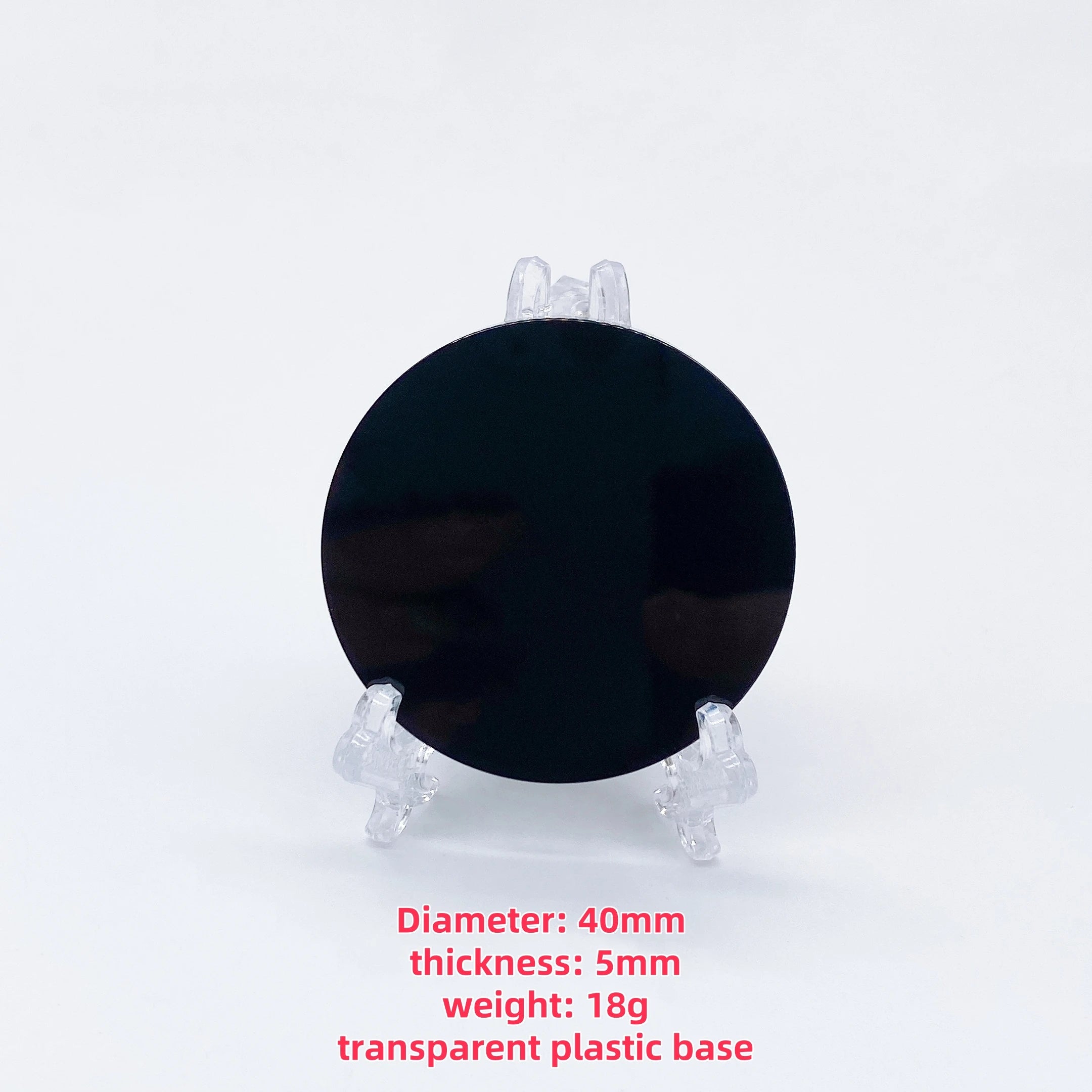 Natural Black Obsidian Circle Disk Round Plate Scrying Mirror Crystal Quartz Magic Witchcraft Stone Healing Home Office Decor