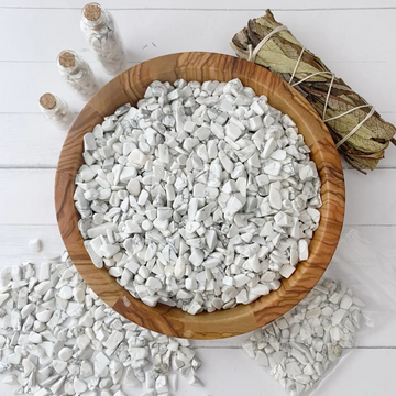 3-12mm Natural Crushed Howlite Crystal Tumbled Chips, Gemstone chips, natural white howlite, White Howlite Gemstone Chips