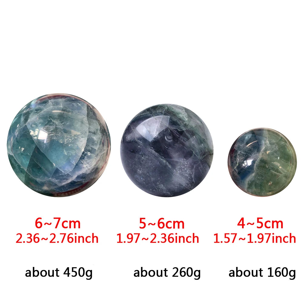 Natural color fluorite crystal ball artificially polished mineral color crystal home decoration boutique souvenir collection