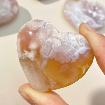 Random 1PC Natural Crystal, Purple Pink Cherry Blossom Agate Carving Love, Gemstone Jewelry, Healing crystal, Birthday gift