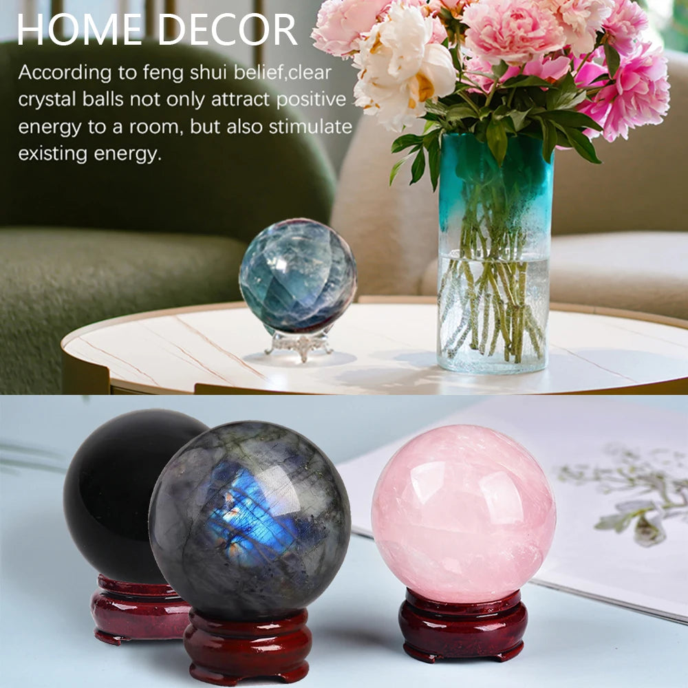 4-7cm Natural Big Crystal Ball Polished Massage Sphere Ball Reiki Healing Home Decoration Sphere Pink Crystal Stones Crafts