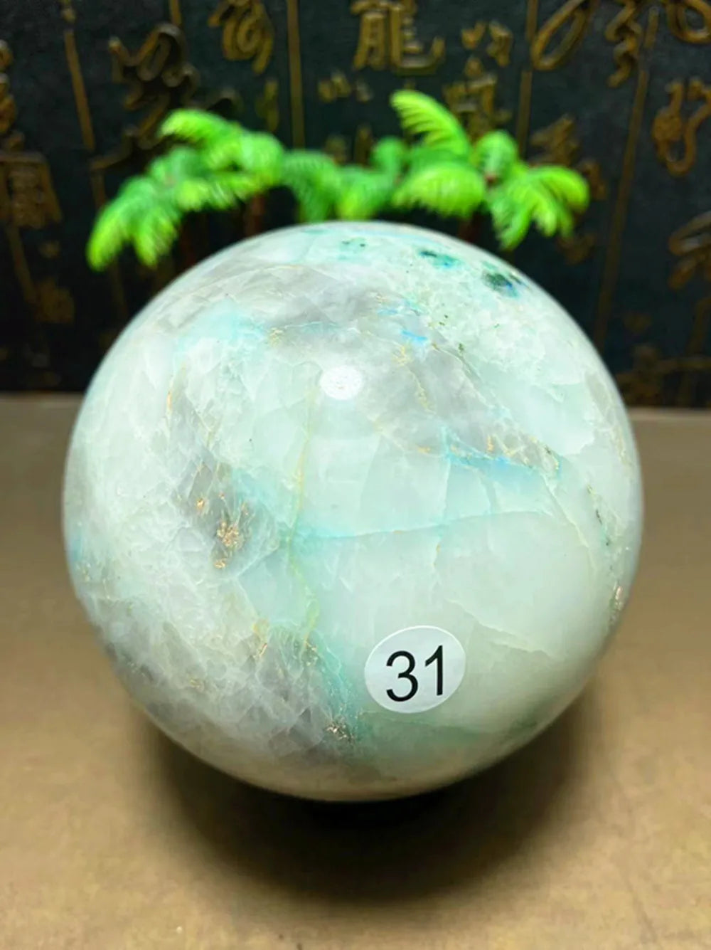 Natural Quartz Crystal Healing Gem Ball — Mineral Reiki Stone, Meditation Sphere