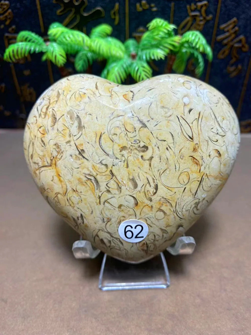 Natural Quartz Crystal Carved Heart — Polished Love Stone, Home Decor for Couples