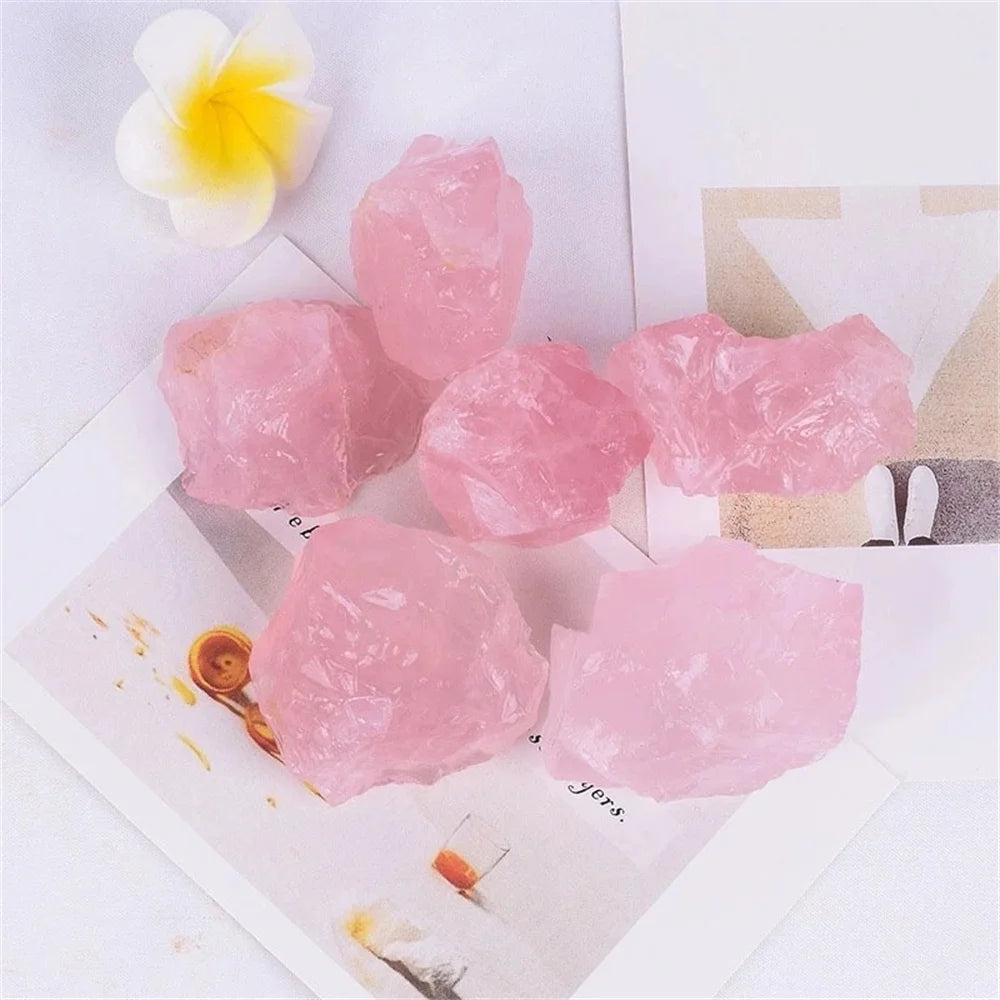 100g Natural Rose Quartz Stone Raw Crystals Stones Healing Mineral Specimen Rock Raw Rough Quartz Pink Crystal Gemstones