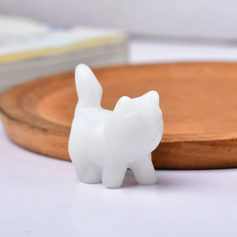 Opal Ruby Kitten Cute Gift Home and Decoration Room Decor Natural Stone Crystals Crystal Aquarium Quartz Stones Witchcraft